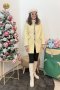 เช่าเสื้อกันหนาว รุ่น  Primrose Yellow Simple Buttom Up Coat	2110GCL1727FAYE1