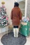 เช่าเสื้อกันหนาว รุ่น    Russet Brown Swing Double Breasted Velvet Coat	905GCL1947FABRM2