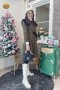 เช่าเสื้อกันหนาว รุ่น  Rose Camee Brown Dress Coat	2208GCL1981FABR1