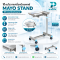 โต๊ะเมโยวางเครื่องมือแพทย์ (Mayo Stand) Stainless Steel 201 รุ่น 4 ล้อ พร้อมถาด