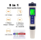 เครื่องวัดคุณภาพน้ำ 5 in 1 EC TDS PH SALT TEMP meter