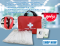 เซ็ตกระเป๋าปฐมพยาบาล รุ่นวัสดุผ้า ขนาดเล็ก พร้อมหูหิ้ว Medical Bag First Aid Bag (สีแดง)