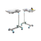โต๊ะเมโยวางเครื่องมือแพทย์ (Mayo Stand) Stainless Steel 201 รุ่น 4 ล้อ พร้อมถาด
