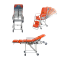 เตียงเข็นฉุกเฉิน ปรับนั่งได้ สีส้ม Stretcher  รุ่น YJK-E-3