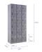 ABS Plastic Locker เปิดด้วยกุญแจ รองรับ Master Key