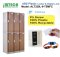 ABS Plastic Locker รุ่น ALT320L-6-T5MFC หน้าบานสีเทาหรือสีลายไม้