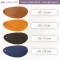 ชาร์ตสีหนังเทียม 210 ผิวชามัวเรียบมินิมอล สีแทน (210-9) สีส้ม (210-10) สีน้ำตาลเข้ม (210-11) และสีกรมท่า (210-12)