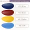 ตัวอย่างสีหนัง PVC รหัส 403 เฉดสีสปอร์ต สีทะเล/สีกรมท่า (403-14) สีแดง (403-15) สีเหลือง (403-16) และสีฟ้า (403-18) หลังผ้ายืด
