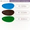 ชาร์ตสีหนังเทียม 415 ลายสกินเกรนเล็ก สีฟ้าสด สีน้ำตาลอ่อน และสีเขียวมะลิ เหมาะสำหรับหุ้มปกสมุด แฟ้ม