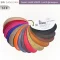 แผ่นตัวอย่างสี Embozz หนังเทียม PVC 451 บอสตัน ศรีสงวน 14 สี แบบ fan deck
