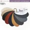 แผ่นตัวอย่างสี Embozz หนังเทียม PVC รหัส 477 ลินิน ศรีสงวน 9 สี แบบ fan deck