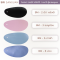 ชาร์ตสีหนังเทียม BM ลายเล็กผสมเส้น สีดำหลังดำ (BM-2) สีชมพูอ่อน สีเทาฟ้า และสีม่วงพาสเทล