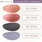 ตัวอย่างสีหนัง PVC รหัส E29 สีโอรส สีชมพู สีเทาแก่ และสีม่วงอ่อน ผิวหน้าเช็ดทำความสะอาดง่าย