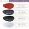 ตัวอย่างหนัง PVC ลายลิ้นจี่ K48 สีคลาสสิก สีแดง สีกรม สีดำ และสีขาว หลังผ้าขนหนานุ่ม