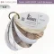 แผ่นตัวอย่างสี Embozz หนังเทียม PVC รหัส M435 ศรีสงวน 6 สี แบบ fan deck