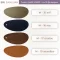 ชาร์ตสีหนังเทียม 0.8 mm รหัส M โทนสีคลาสสิก สีกากี (M-15) สีกรม (M-16) สีน้ำตาลอ่อน (M-17) และสีแทนเหลือง (M-19) หลังผ้ายืด
