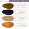 ชาร์ตสีหนัง PVC รหัส N74 สีแทนอ่อน สีกรม สีเบจ และสีแทนทอง ผิวสัมผัสนุ่มทนทาน