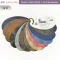 แผ่นตัวอย่างสี Embozz หนังเทียม PVC รหัส P30 ยีนส์ ศรีสงวน 12 สี แบบ fan deck