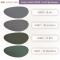 ชาร์ตสีหนังเทียม Q487 ลายลิ้นจี่ผิวด้าน สีเทา สีเทากลาง สีเขียวขี้ม้า และสีเขียวมัทฉะ