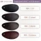 ตัวอย่างสีหนังเทียม PVC R84 สีดำ ตาลแก่ ช็อกโก ตาลแดง รหัส R84-1 R84-2 R84-3 R84-4