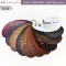 แผ่นตัวอย่างสี Embozz หนังเทียม PVC รหัส V473 ศรีสงวน 10 สี แบบ fan deck