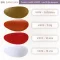 ชาร์ตสีหนังเทียม V474 สีเขียวขี้ม้าเข้ม สีส้มสด สีแดงสด และสีขาว ผิวหน้าเรียบเงาอ่อนๆ
