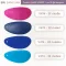 ชาร์ตสีหนังเทียม V474 เฉดสีสดใส สีชมพูฟูเชีย สีกรมท่า สีน้ำเงินสว่าง และสีฟ้าพาสเทล