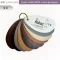 แผ่นตัวอย่างสี Embozz หนังเทียม PVC รหัส V57 ศรีสงวน 9 สี แบบ fan deck