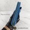 PRADA Saffiano​ Fiocco Zip-Around Bow Wallet ln Azzurro