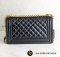 Like New - Chanel Boy 10" Caviar Black GHW Matte