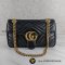 Used : GUCCI​ Marmont​ GG Lamb​ Black - Authentic​ bag Size : 26