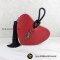 Yves Saint Laurent  YSL Clutch​ Heart​Mini หนัง​ Calf สีแดง Size​ ​Mini​