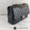Used - Chanel Classic​ 12"​​ ​Jumbo Black Caviar​ GHW