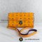 U​n Used  M​C​M  Millie Flap Crossbody Medium Calf สี​ส้มโลโก้ม่วง ใหม่มากๆค่าสภาพสวยเว่อร์ Size​ 9.2นิ้ว