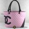 Chanel Pink Quilted Leather Ligne Cambon Large Tote Bag
