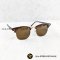 NEW Ray Ban club master RB3016 sunglasses G-15 Lens ZZ00359 newขอบทอง/พลาสติคลายกระ เลนน้ำตาล