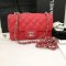 Used Like​ New -​ Chanel Classic​ Mini​ 8​ Red​Pink Caviar​ SHW 