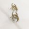 Used -​ Chanel Earrings CC 2cm Gold Crystal