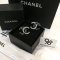 Chanel Earring​ Chain​ Black Letter Crgstal​ 2.5cm(copy)