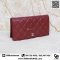 Chanel Long Wallet Bi-Fold Red Caviar SHW