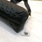 Chanel Vintage​ Calf Black Hond Bag พลาสติก​ขอบขาวปั๊มตารางสี่เหลี่ยม​