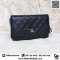 Chanel WOC wallet on chain black caviar silver hardware