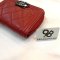 Chanel Wallet Coin Purses Zipped boy Red Lambskin SHW holo18
