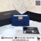 Chanel card holder, dark blue caviar leather