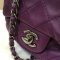 Used - Chanel​ Boy​ Medallion Flap​ ​Bag​ Red​burgundy Patent & Calf Quilted Glazed With Leather Old Medium size 10