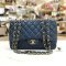 Used - Chanel​ Classic​ Jumbo Large​ Handbag​ Blue Lambskin GHW