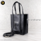 Balenciaga Textured Patent XXS Everyday Logo Tote In Black