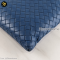 Bottega Blue intrecciato Leather Messenger Bag