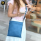 Bottega Blue intrecciato Leather Messenger Bag