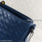 Bottega Blue intrecciato Leather Messenger Bag